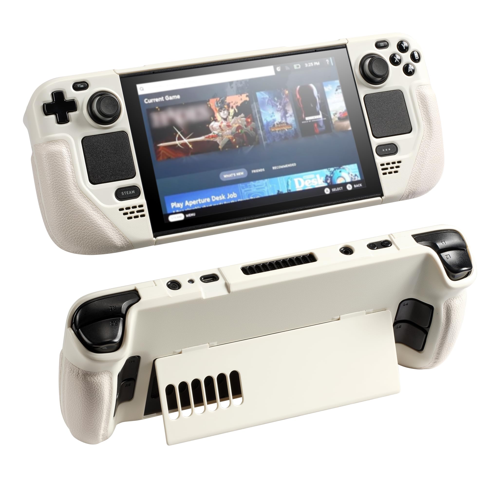 UYIYE Funda protectora para Steam Deck - Funda con función atril - Accesorio fiable en color blanco
