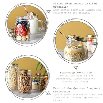 Barattolo Butlers Quattro Stagioni In Vetro Da 1 Litro - Perfetto Per Conserve Fatte In Casa - Foto 8