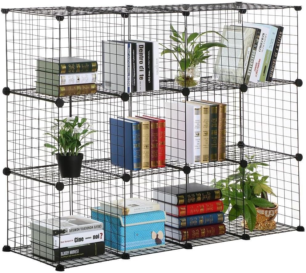 Amazon｜Topeakmart 14 " x 14 " Miniグリッドオーガナイザーワイヤグリッドストレージキューブクローゼットガレージ