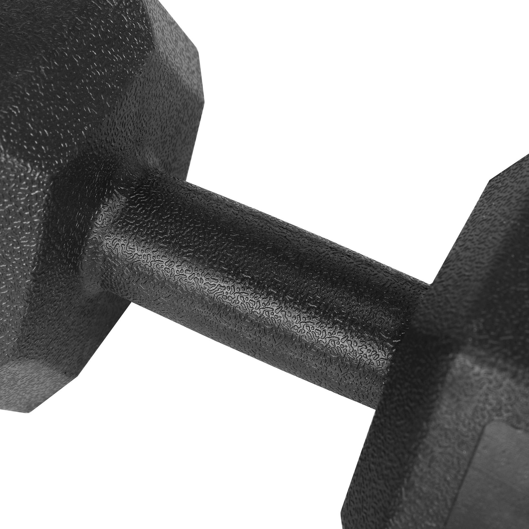Yaheetech Zestaw 2 hantli krótkich 10 kg, ?eliwne hantle sze?ciok?tne do aerobiku, gimnastyki i fitnessu