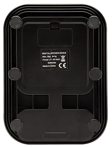 Miniatura 3 de Báscula de cocina parlante  Números grandes con voz clara y fuerte acento norteamericano (negro)