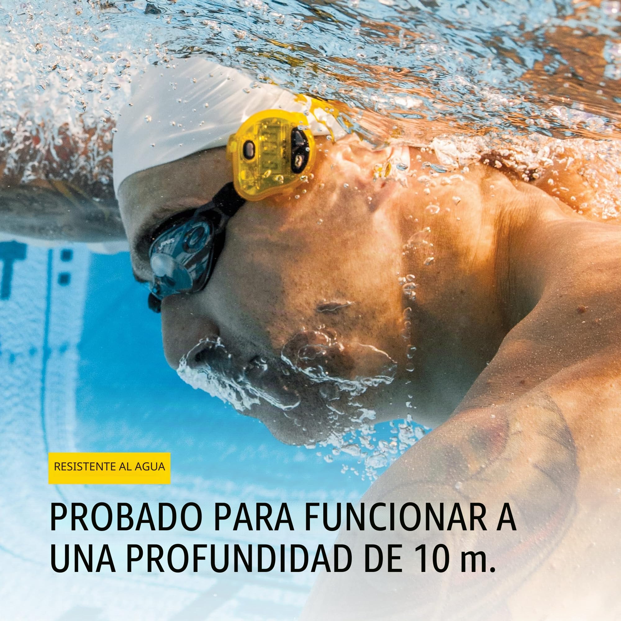 Finis Erweiterte Akustische Metronom Zum Schwimmen Tempo Trainer Pro Cronómetro de natación, Unisex, Amarillo, Small