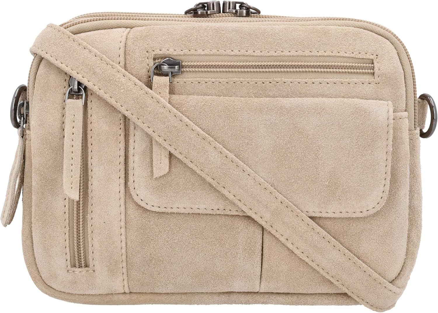 Lady Conceal Suede Leather Hadley Compact Handbag for Women with Universal Holster and Locking Zippers - Image 3