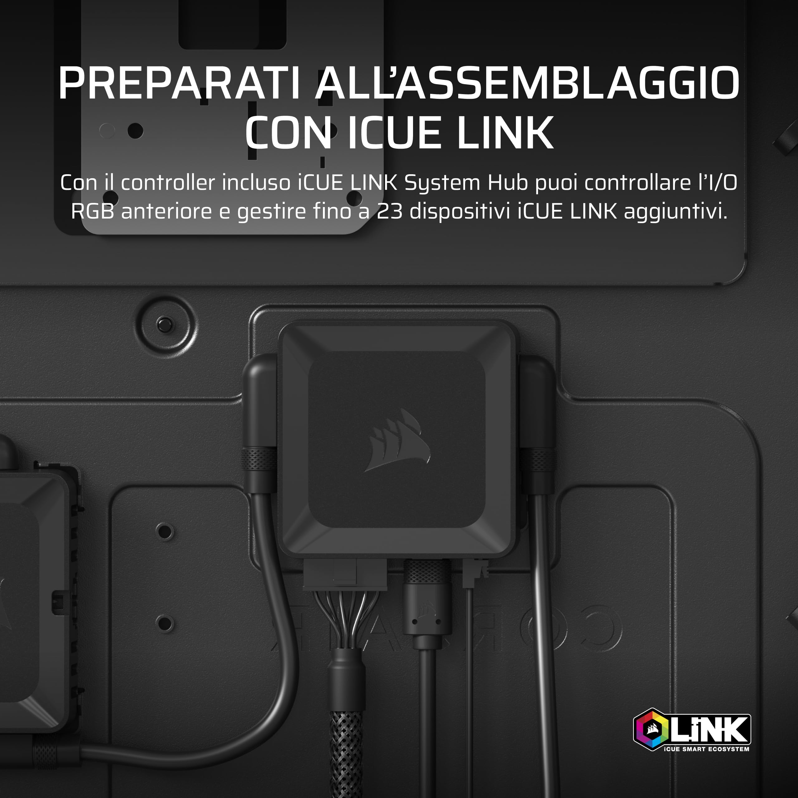 CORSAIR 9000D RGB AIRFLOW Case per PC Super Full-Tower – Spazio Mastodontico – Attacco ventole InfiniRail™ – Nessuna Ventola Inclusa – iCUE LINK System Hub Incluso – Nero