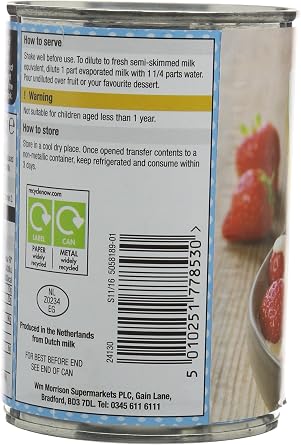 Morrisons Eat Smart Reduced Fat Evaporated Milk, 410g