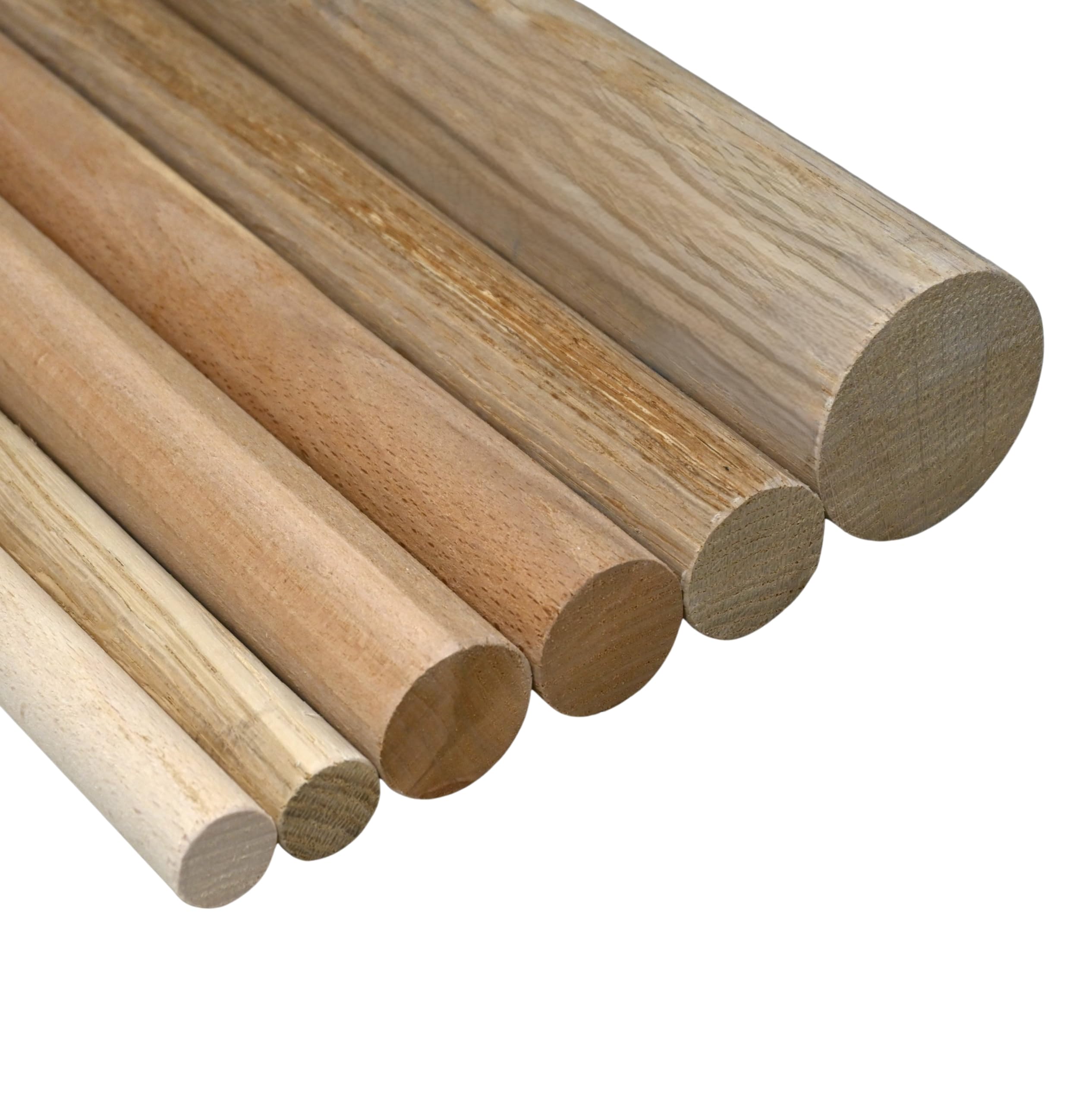 Rundstab Rundstäbe Eiche Esche Buche Ø22 mm bis 60 mm (1m -1,19 m Länge) (Holzart: Eiche, 119 cm, Durchmesser: 60 mm)