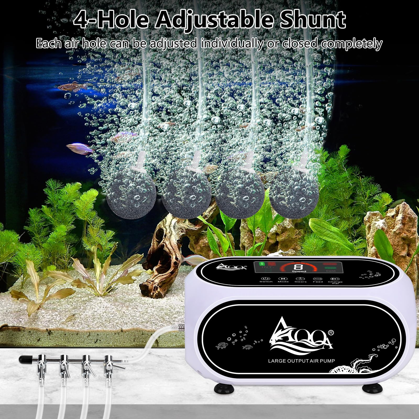 Ultra Low Noise Aquarium Luchtpomp Fish Tank Mini Luchtcompressor Zuurstofpomp Aquarium Aquarium Zuurstofpomp Slang Lucht Steen | NL