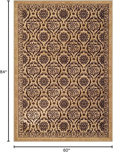 Miniatura 102 de Antep Rugs - Alfombras antideslizantes (antideslizante) 5 x 7 con parte trasera de goma floral geométrica de bajo perfil para interiores