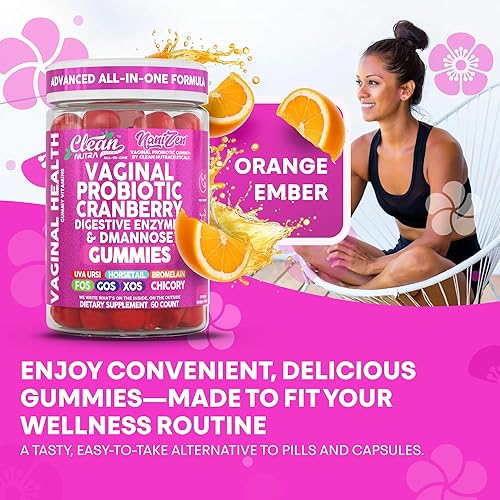 Miniatura 7 de Clean Nutra - Gomitas probióticas vaginales para mujeres, enzimas digestivas de arándano, D, manosa, probiótico, dmanosa, cola de caballo,