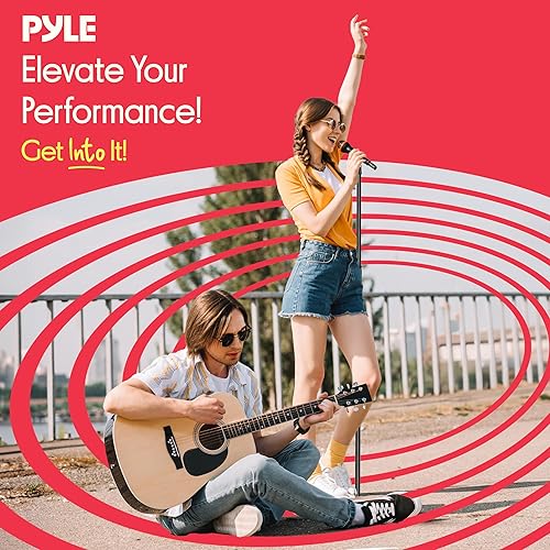 Miniatura 7 de Pyle Soporte de micrófono de base cuadrada con clip de micrófono, resistente, altura ajustable, 36.2 a 63.38 pulgadas, base sólida fundida a