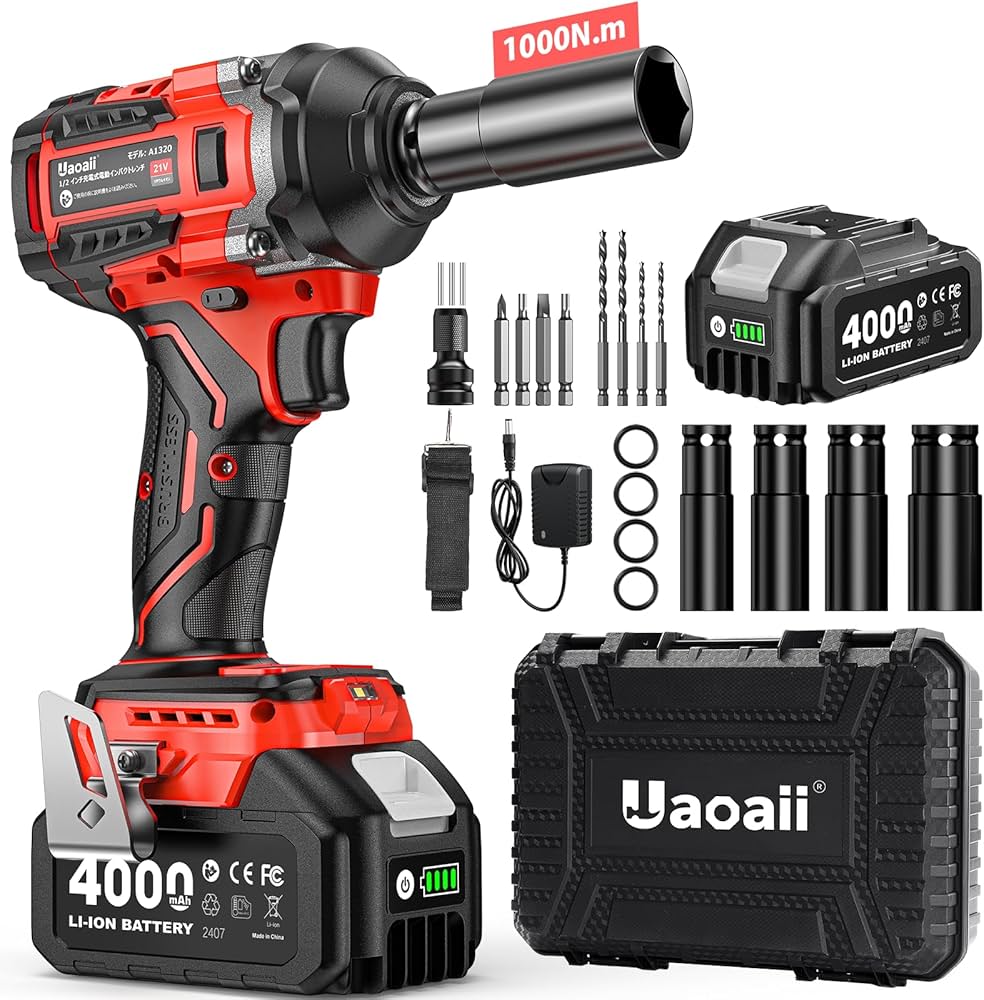Amazon | 【2025年新登場】Uaoaii 電動インパクトレンチ 強力 1000N.m