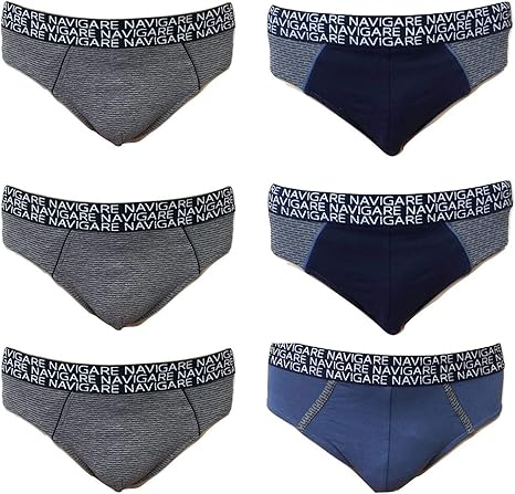 Set Da 6 Slip Uomo 574 Bianco Navigare-5