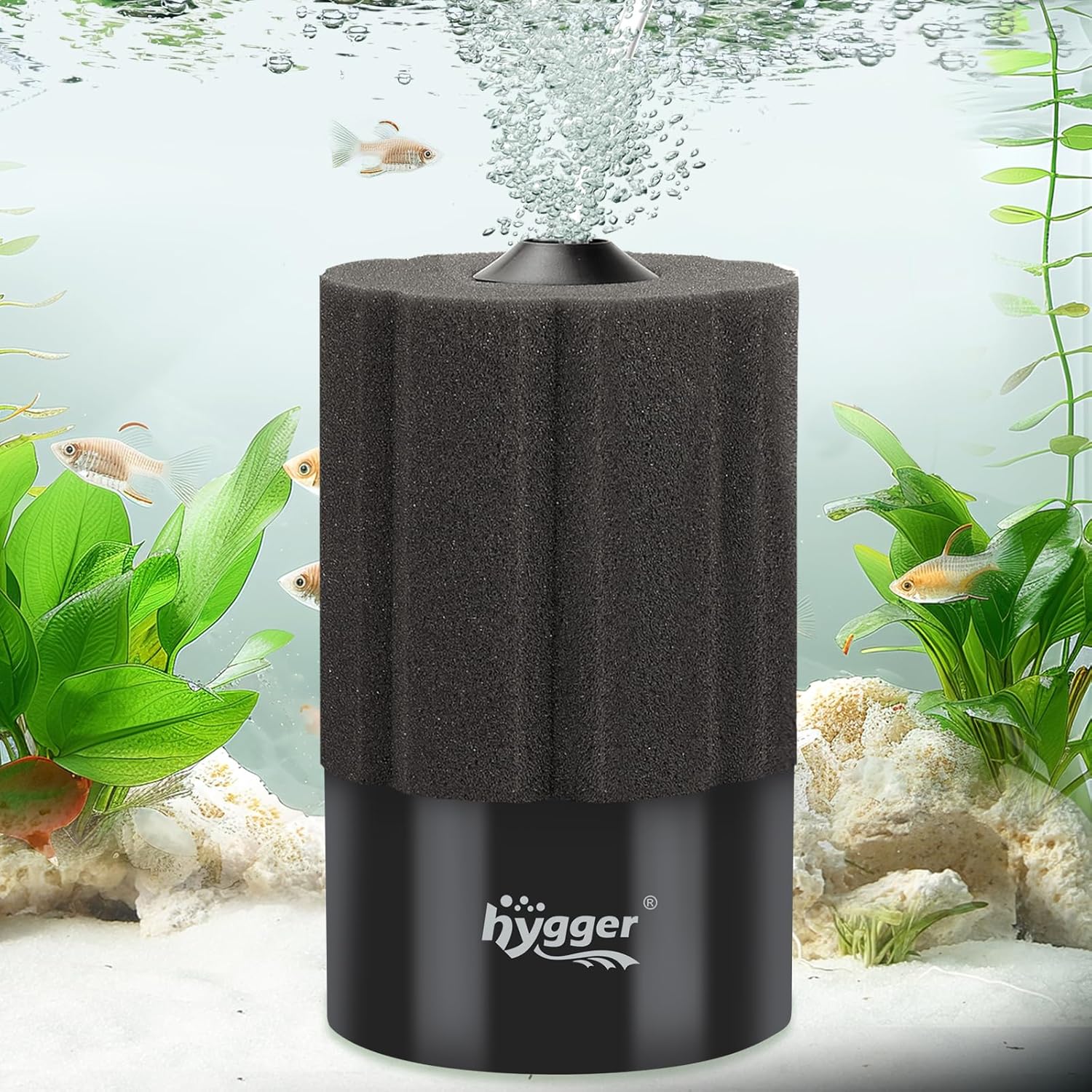hygger Aquarium Sponge Filter, Fish Tank Filter, Submersible Internal