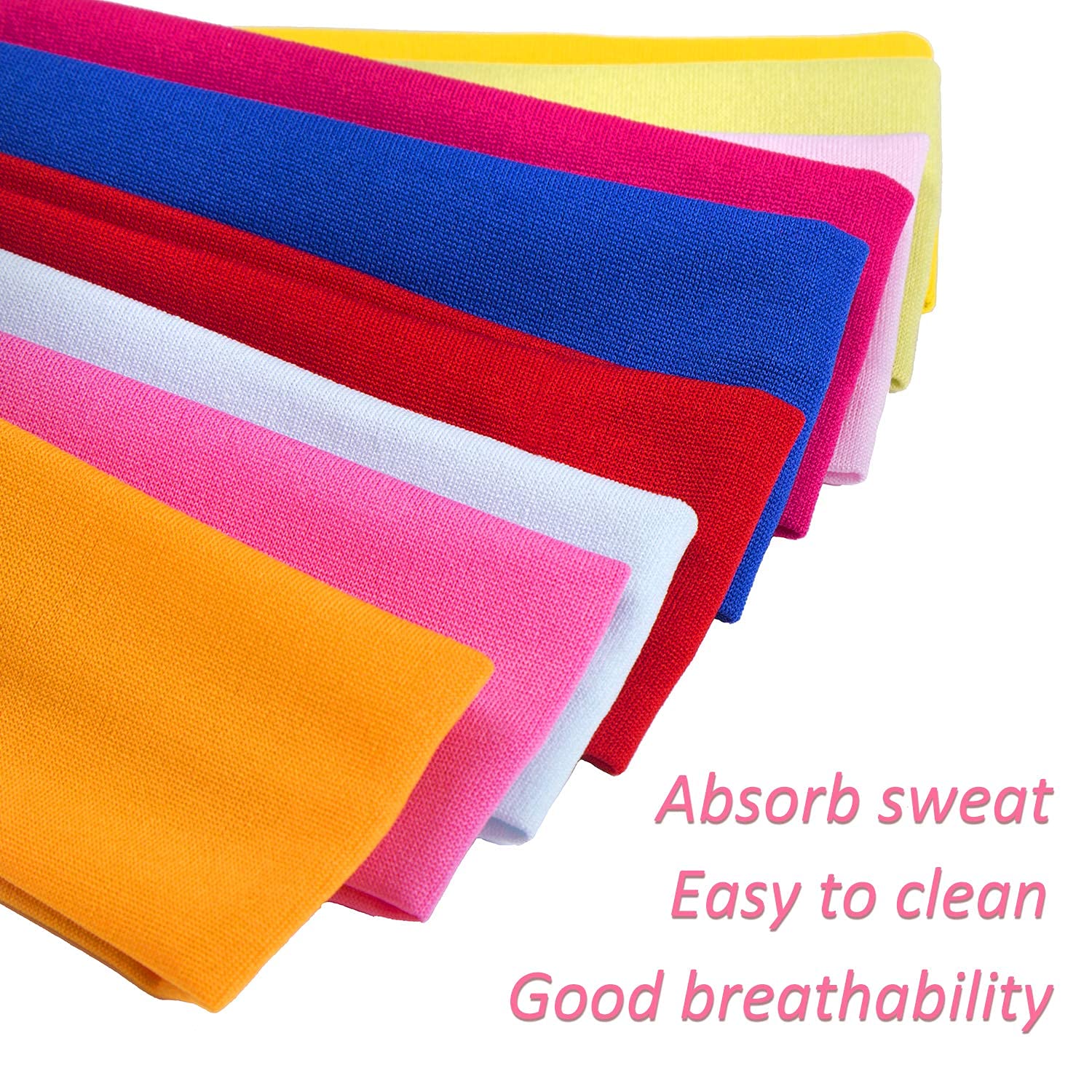 Ayushicreationa Colorful Soft Cotton Headbands for Women Short Hair Non Slip Elastic Sweat Hairbands Soft Fabric Hair Bands for Women and Men (Multicolor) (Pack of 6) 2