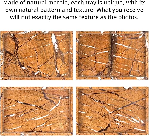 Miniatura 136 de Bandeja de tocador de baño de mármol, bandeja de tocador de lujo natural para el hogar, cocina, baño, bandeja decorativa de piedra para encimera