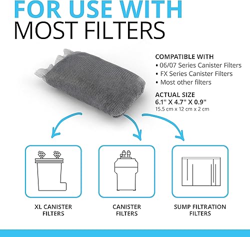 Miniatura 6 de Carbón Fluval en bolsas de nailon, 3.5 onzas, paquete de 3