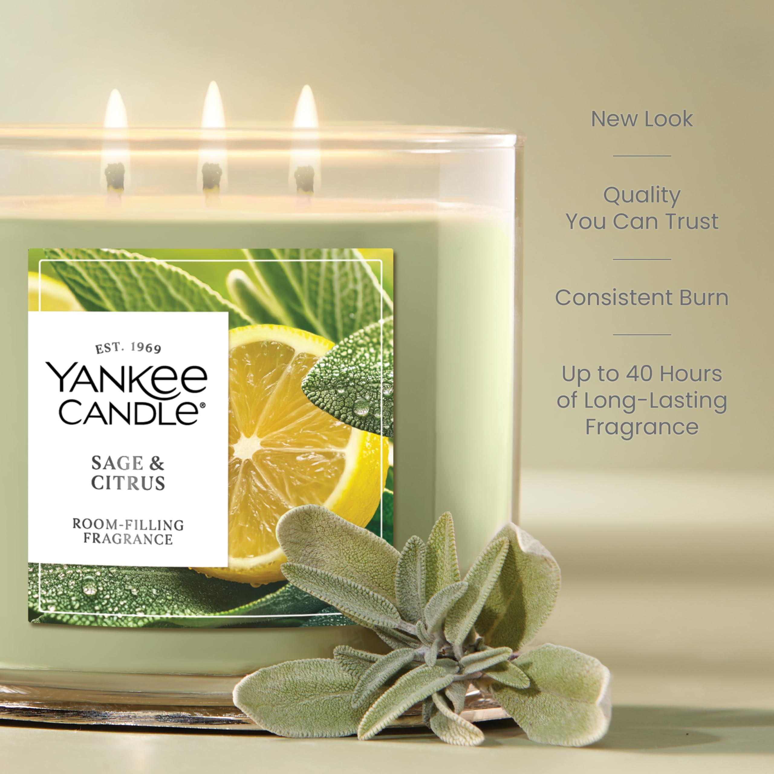 Amazon.com: Yankee Candle Sage & Citrus, Scented Candle, 14.5oz 3