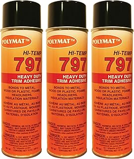 QTY3 Polymat 797 Hi-Temp Spray Glue Adhesive Bonds Polypropylene to Wood