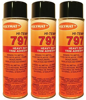 QTY3 Polymat 797 Hi Temp Spray Adhesive Can high Temperature Headliner Glue