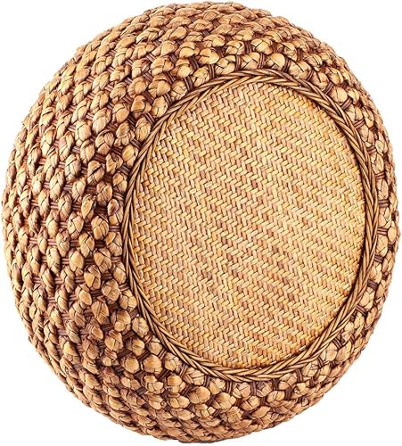 Fydun Household JapaneseStyle Round Floor Seats Cushion for Living Room Balcony Tatami Coffee Color Household JapaneseStyle Round Floor for Family