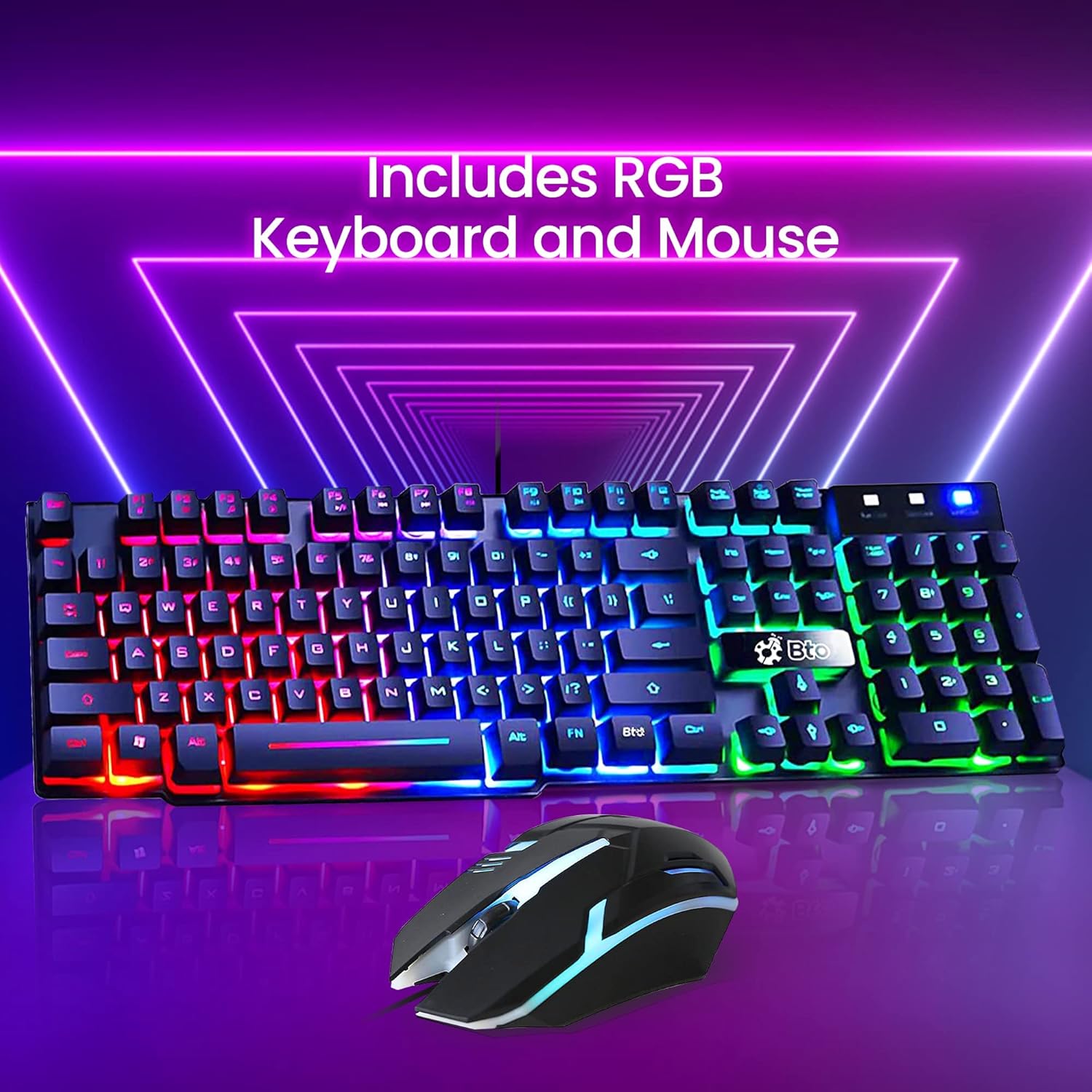 81H8SS0DvEL._AC_SL1500_ BTO Gaming Desktop Computer RGB PC, Intel Core i7, 16GB DDR4 Ram, New 256GB SSD + 500GB Hard Drive, HDMI, RGB Keyboard and Mouse, Type C Port, NVIDIA GeForce GTX-1050 Ti, Windows 10 Pro (Renewed)