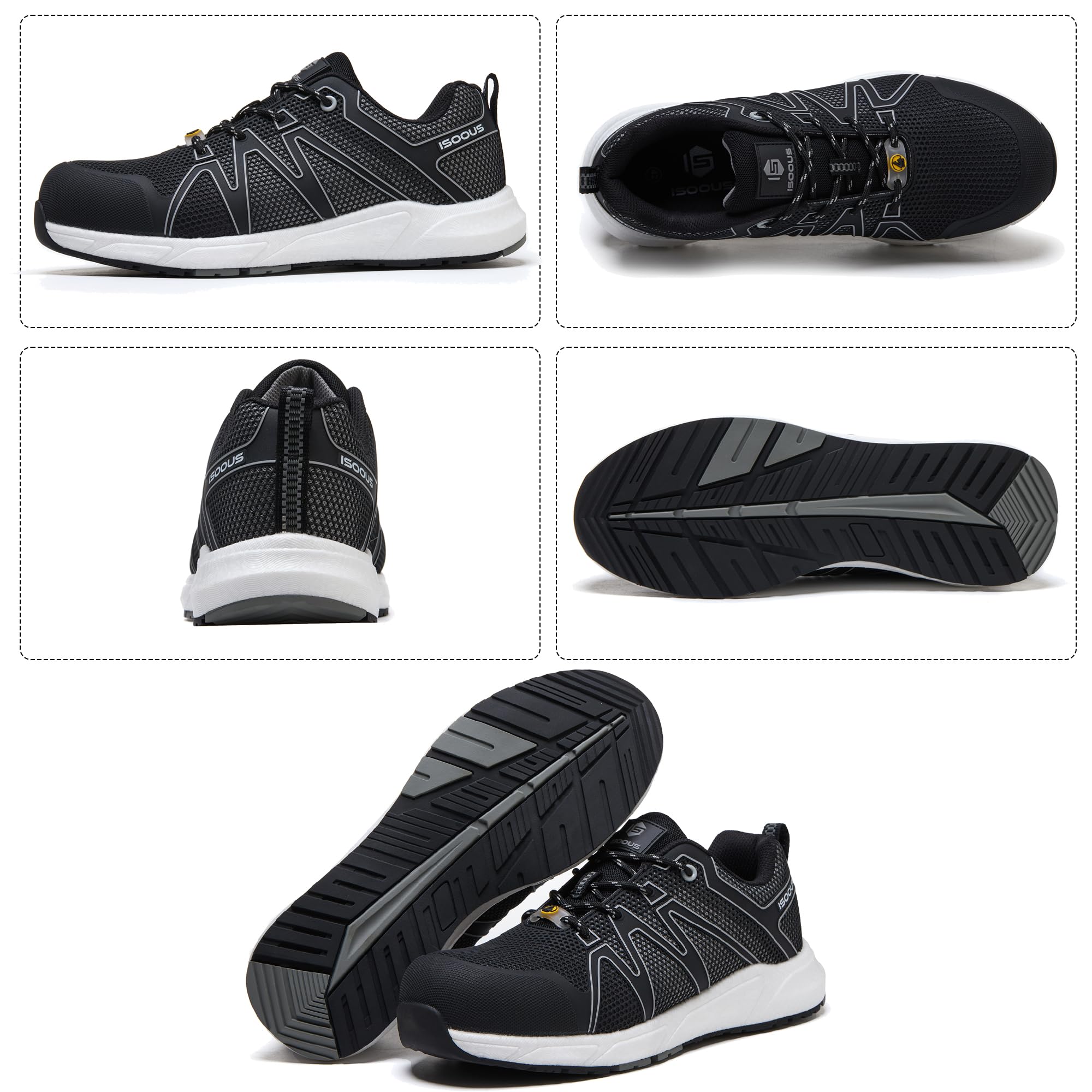 Zapatos de Seguridad para Hombre Mujer S3 SRC Calzado de Seguridad Impermeables ESD FO Zapatillas Trabajo 36-47 EU