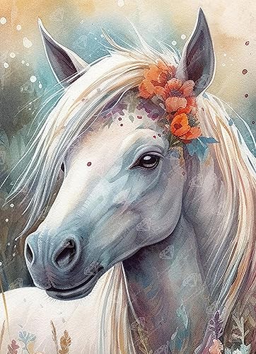 Miniatura 16 de DIAMOND ART CLUB Kit de pintura de diamante de zorro, manualidades divertidas para adultos, lienzo de arte redondo de diamante, 13 x 16 pulgadas