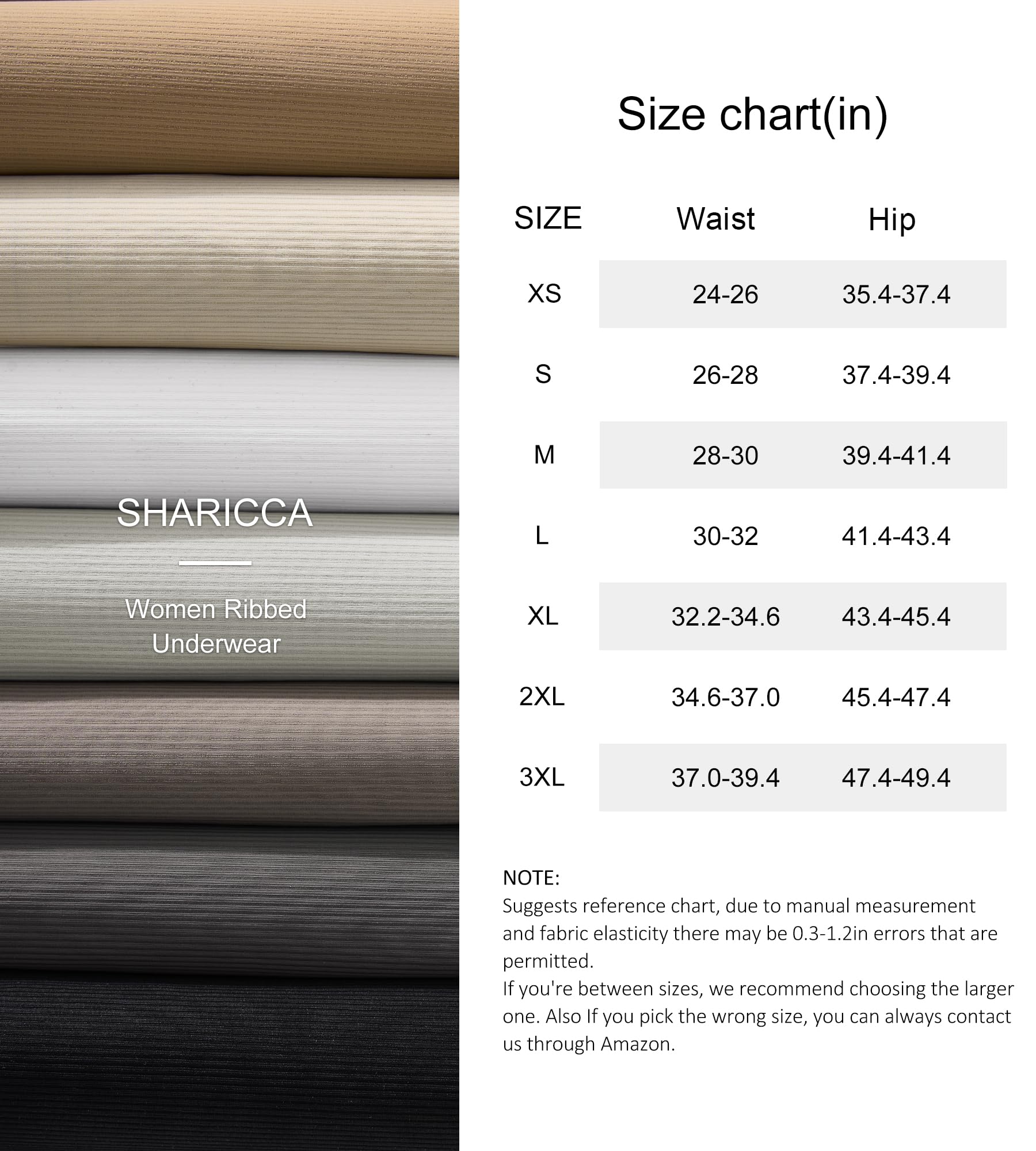 SHARICCA Tangas sin costuras para mujer, ropa interior suave, acanalada, invisible, borde ondulado, paquete múltiple