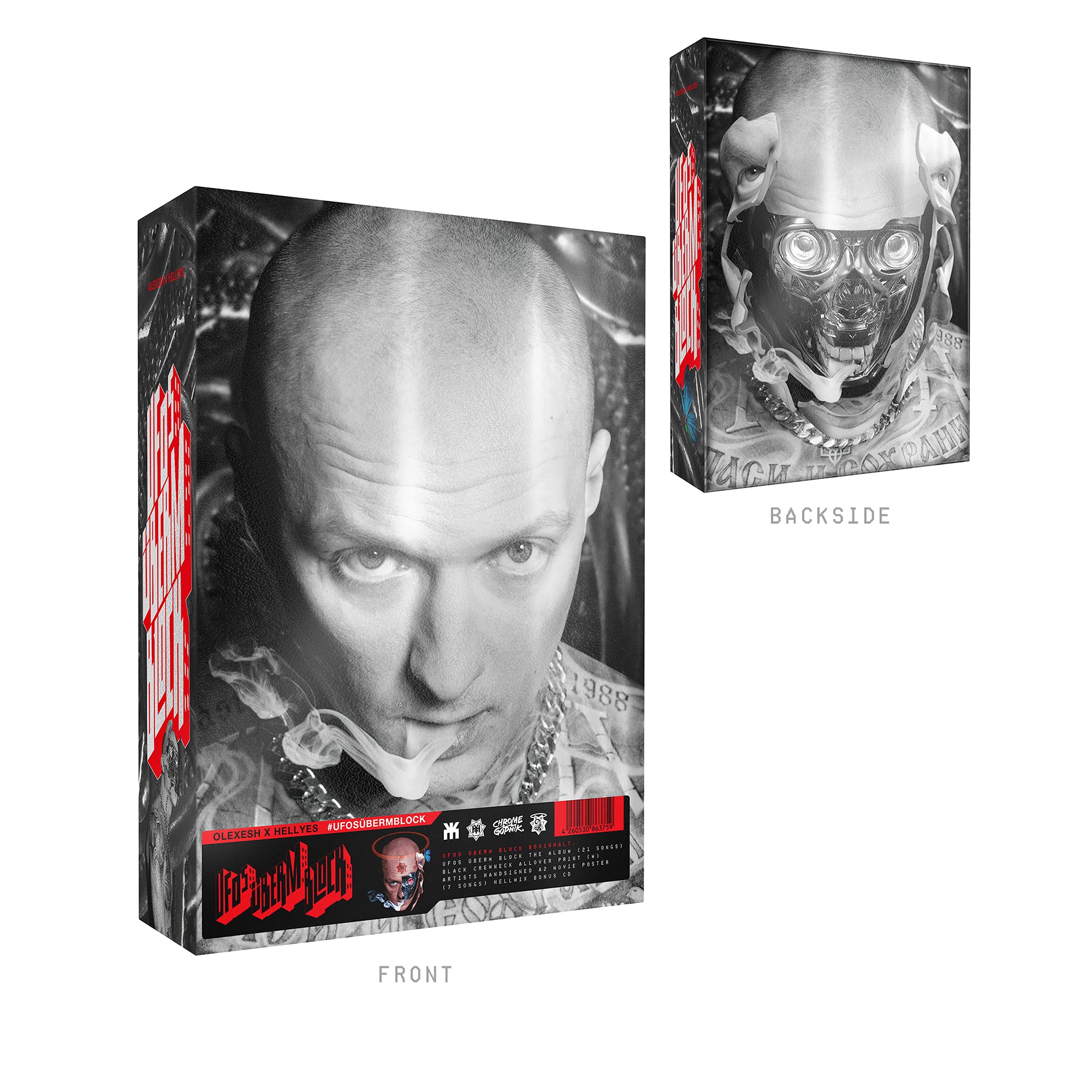 OLEXESH x HELLYES – UFOS ÜBERM BLOCK (Ltd. Box Gr. L, Neon Grün, 6 Stück, 1 Set, 1 Pack)