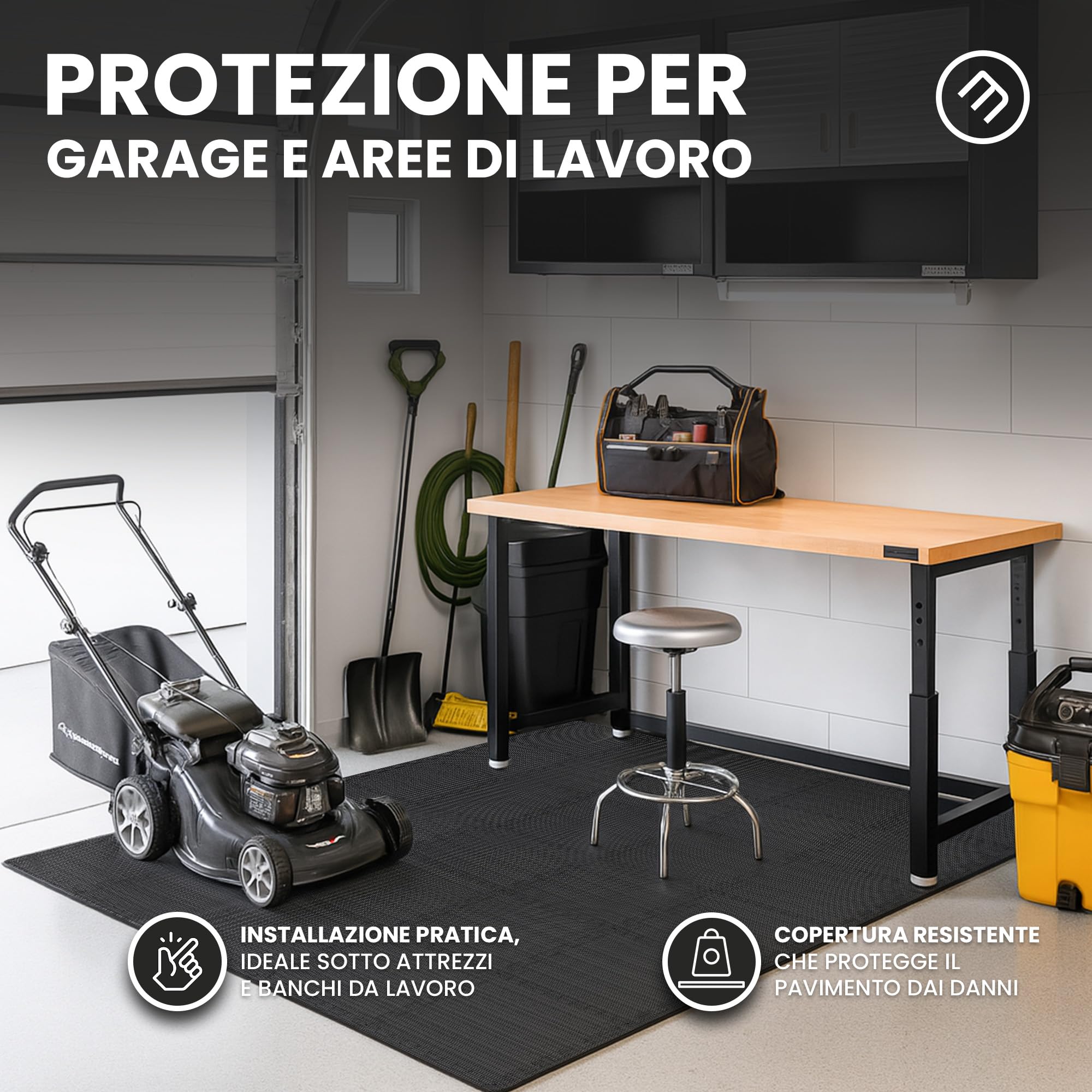 Tappeto Palestra Tappetino Fitness da Ginnastica a Puzzle - Pavimento Protettivo Incastro Tatami Gomma Allenamento Protezione Sport| Materassino Gommato Mattonella Pavimentazione per Home Gym Manubri