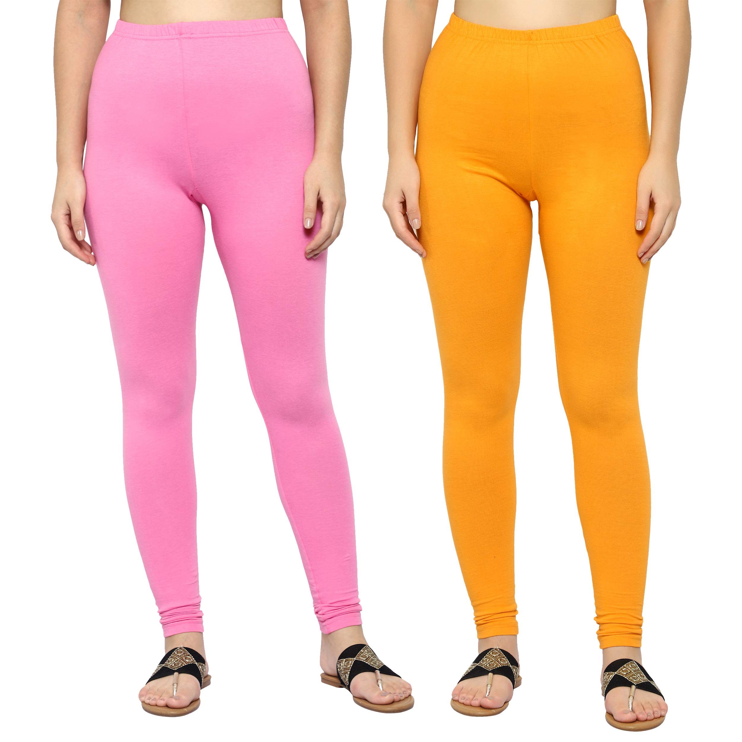 Women Leggings Multi Color Pack 2 | REGULER Cotton Leggings-image-15