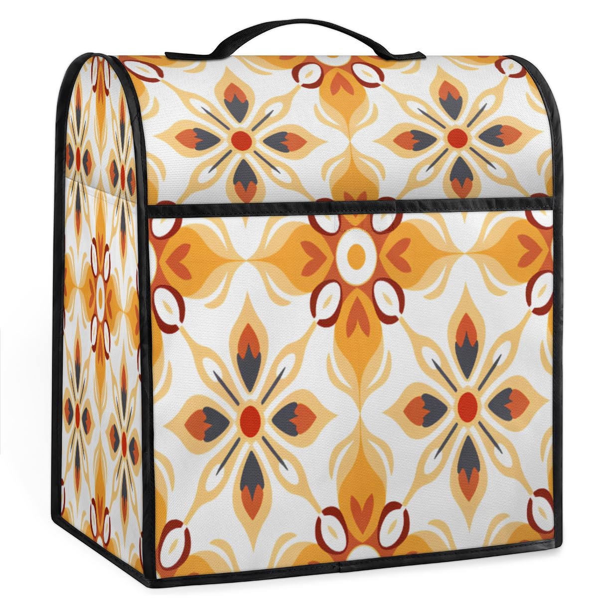 Coffee Maker Cover Mandala Bohemia Kitchen Appliance Covers Small Appliance Covers Blender Cover Juicer Cover Dust Covers for Kitchen Appliances with Top Handle and Pockets,Washable,C37