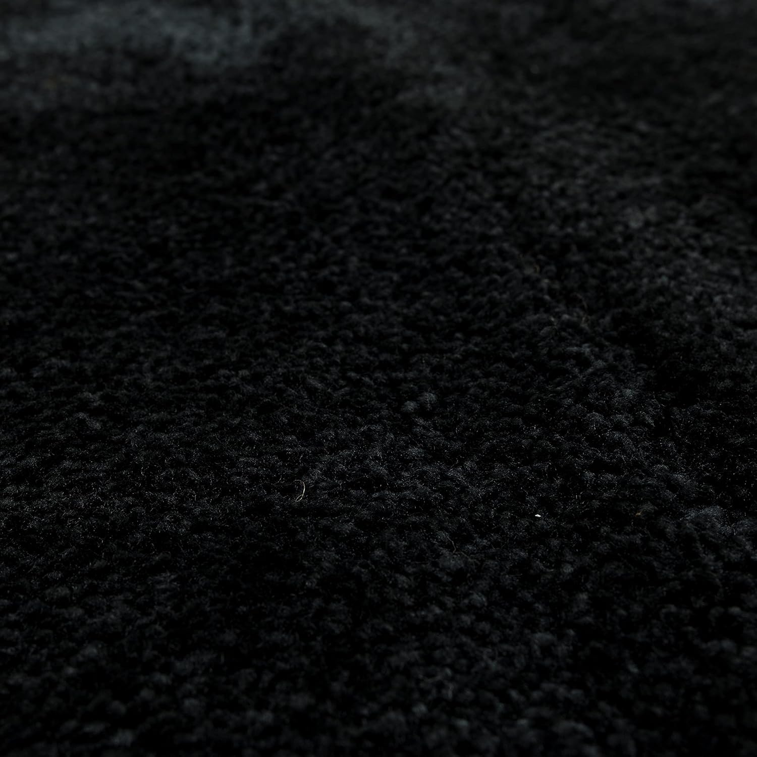Onyx Black Plush Machine Washable Bath Mat