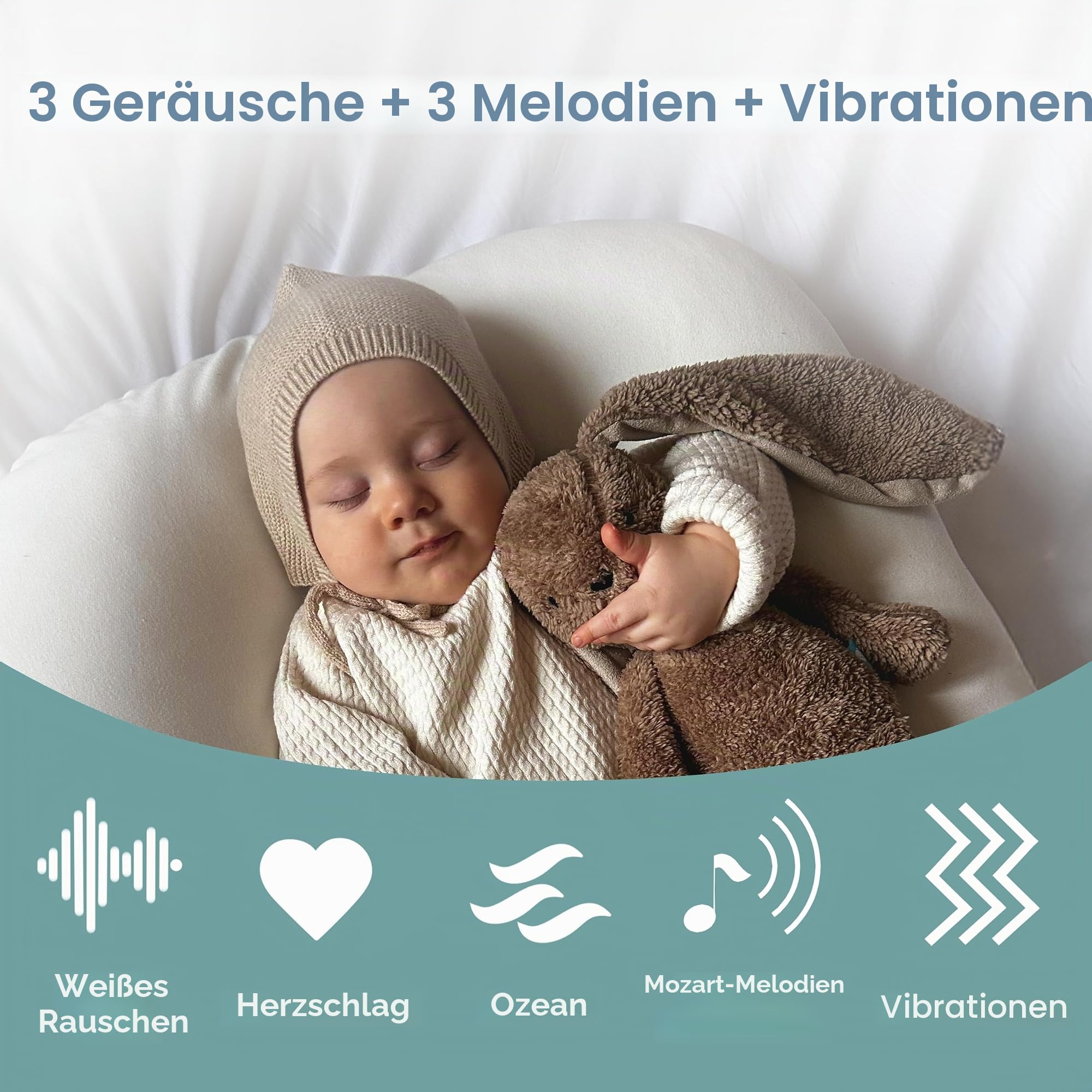 MyHummy 5in1 Hase mit Heizkissen - Braun