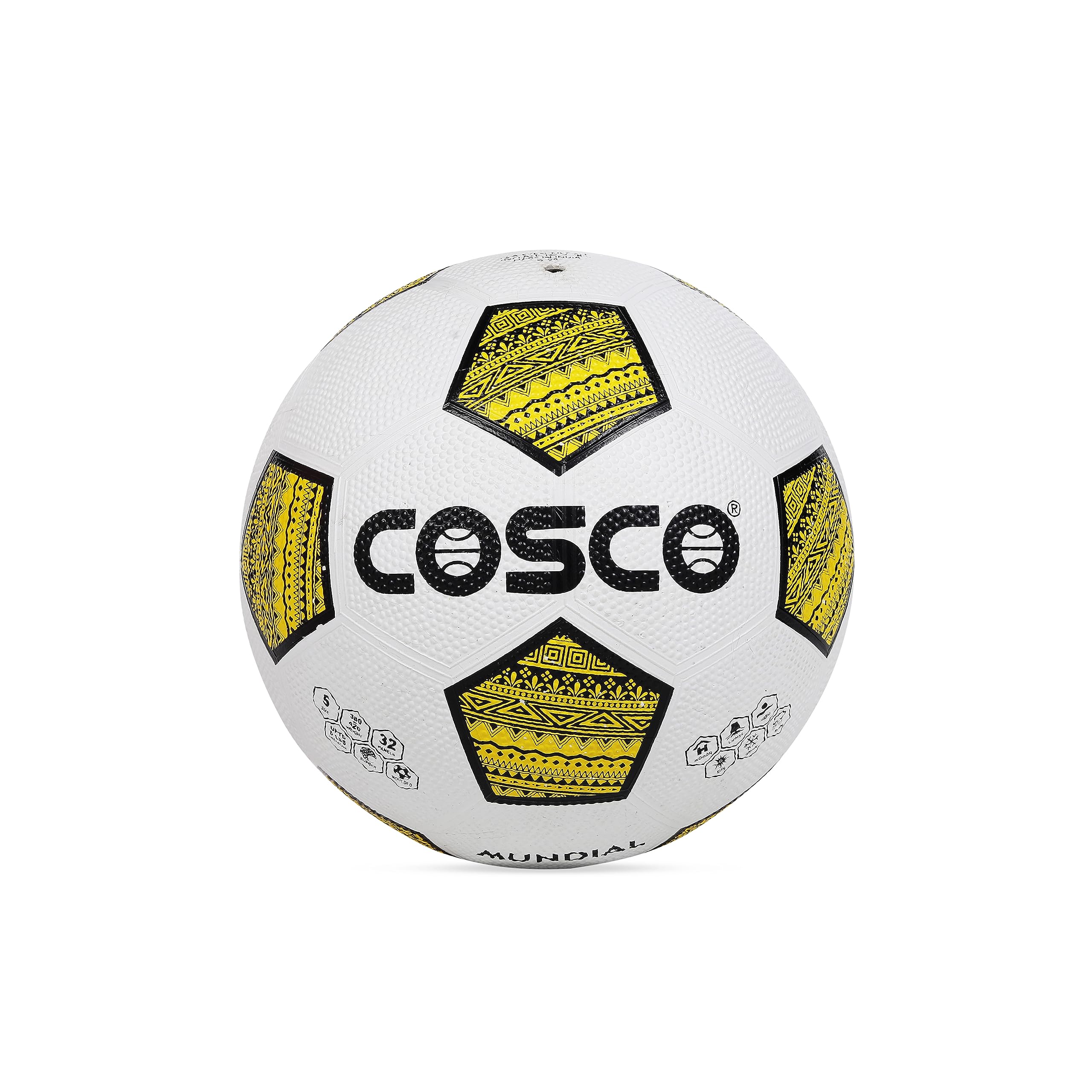 Cosco Football Mundial - Size 5, White & Yellow (B08G94TW8F) Amazon Price History, Amazon Price Tracker