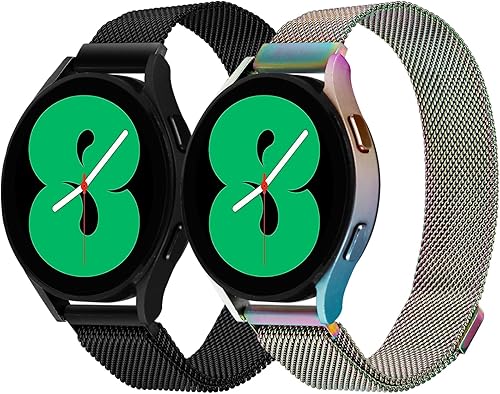 Dniieo Paquete de 2 correas compatibles con Samsung Galaxy Watch 6 5 4 de 1.575 pulgadas, 1.732 pulgadas, 0.772 pulgadas, correa milanesa para disponible en Yaxa Peru