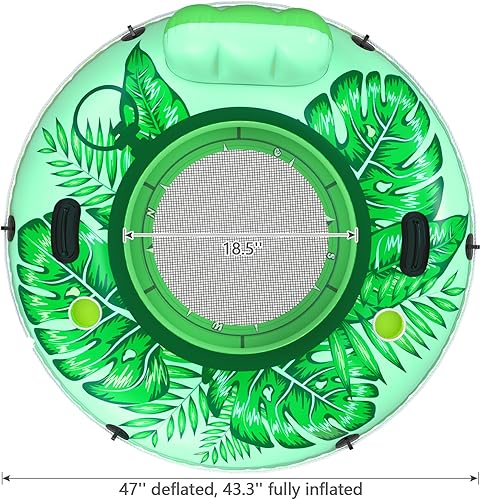 Miniatura 7 de Jasonwell Flotador inflable de tubo de río, flotador de río resistente, flotadores de piscina para lago, tubos de agua de primera calidad para
