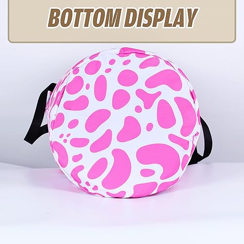 Miniatura 2 de Cesta de lavandería con estampado de vaca rosa, plegable, de tela Oxford, divertida, cesta de almacenamiento de ropa, organizador para baño,