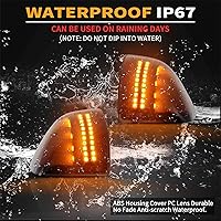 Vista 5 de Gempro Luz LED de señal de giro para Dodge Ram 2010-2018 1500 2500 3500 4500 5500 lámpara de espejo de remolque Len ahumado 68302828AA 68302829AA, 2