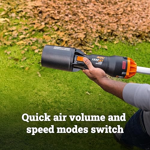 Miniatura 6 de WORX Nitro WG585.9 - Soplador de hojas inalámbrico de 40 V, soplador eléctrico con 620 CFM y 165 MPH, sopladores para el cuidado del césped con