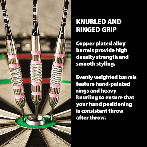 Miniatura 7 de Fat Cat by GLD Products Realtree APC - Dardos de punta de acero rosa camuflaje con estuche de almacenamiento/viaje, 0.81 oz, color negro