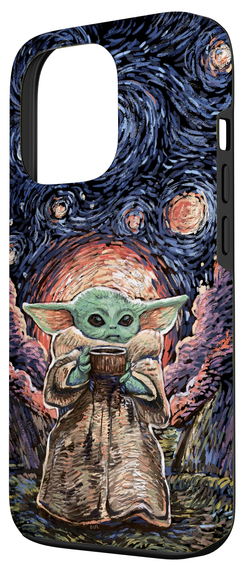 Custodia Per IPhone 11 Pro – Star Wars The Mandalorian – The Child – Stile Notte Stellata – Protezione Resistente