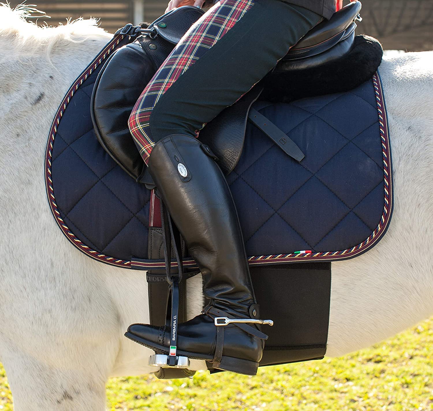 LOVEHORSES Fascia di Rispetto Deluxe - L'Originale - Comfort e Protezione Elastica - Certificato Oeko-Tex - Made in Italy - Full, Testa di Moro