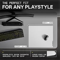 Wallhack SP-004 XL Üveg Gamer Egérpad 49x43cm - Professzionális Esport Mousepad Fehér 6