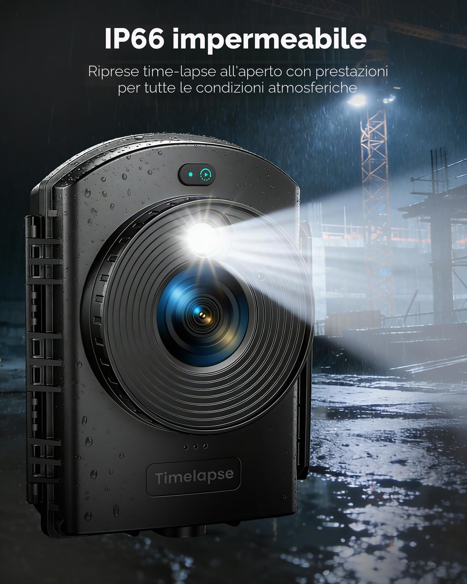 Time Lapse Camera Outdoor, Fotocamera Timelapse 1080P Con Posizionamento IR, Ripresa Di 180 Giorni, Resistente All'Acqua IP66 Per Costruzioni Esterne, Crescita Delle Piante (1080P Time Lapse Camera)