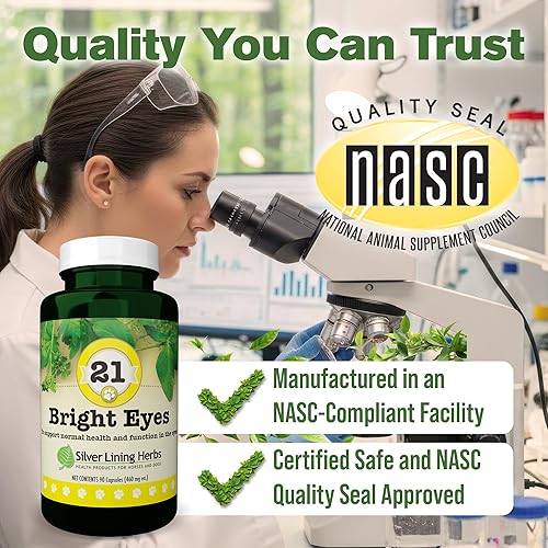Miniatura 7 de Silver Lining Herbs 21 ojos brillantes - Apoya la salud de los ojos del perro - Mantiene los niveles normales de minerales para los ojos del perro -