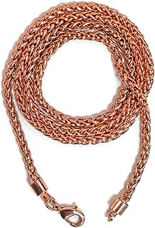 Pure Copper Twisted Rope Chain Necklace Long Heavy Solid Copper Statement Jewelry Set Gift