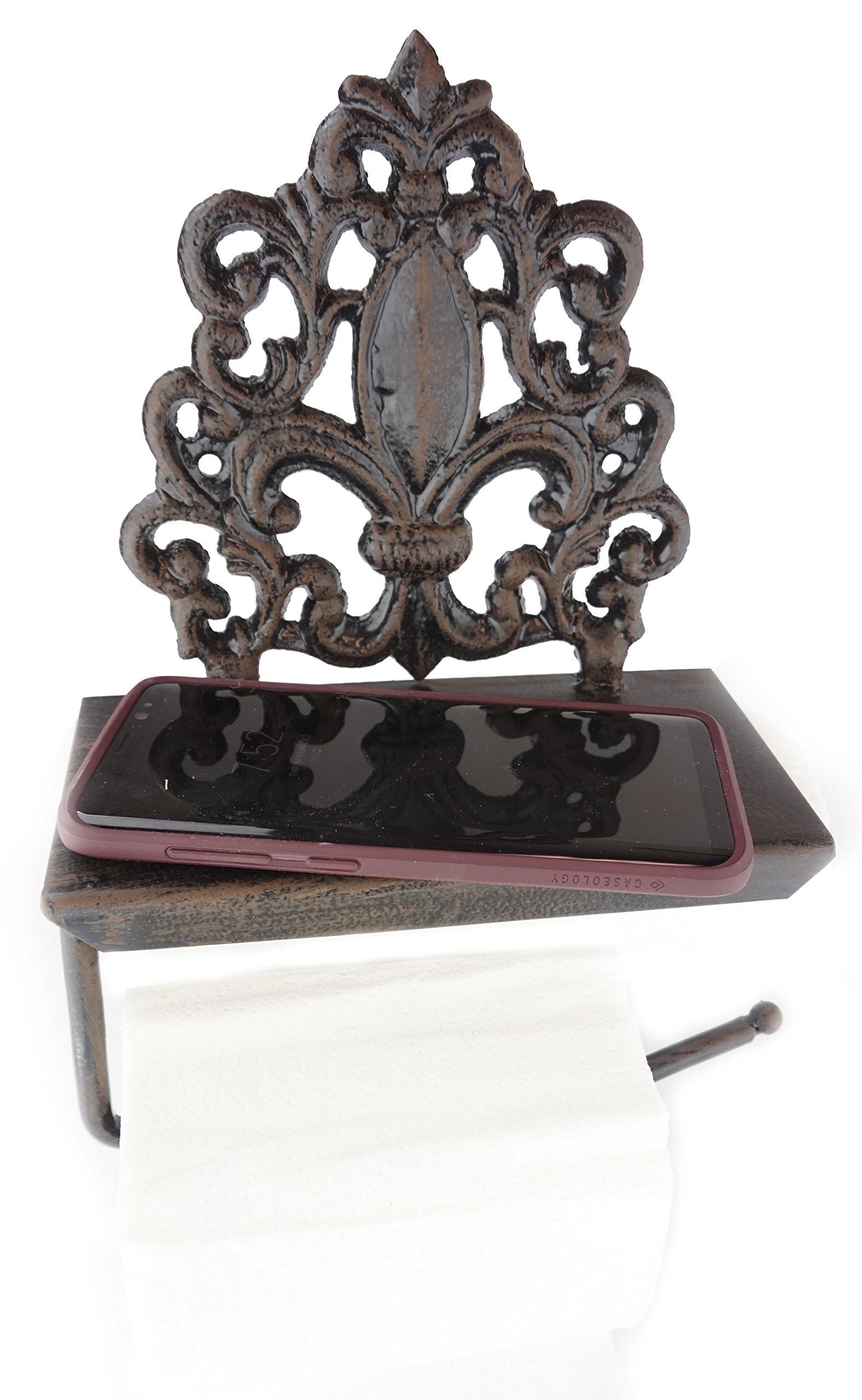 Soporte Para Papel Higiénico Para Suelo Y Toallero Negro Para Encimera