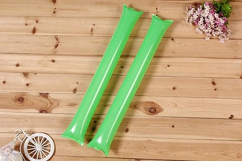 Vista 18 de Hooshing Bam - Juego de 40 palos de trueno inflables para animar al baloncesto, fútbol, fiesta, deporte, espíritu de equipo plateado