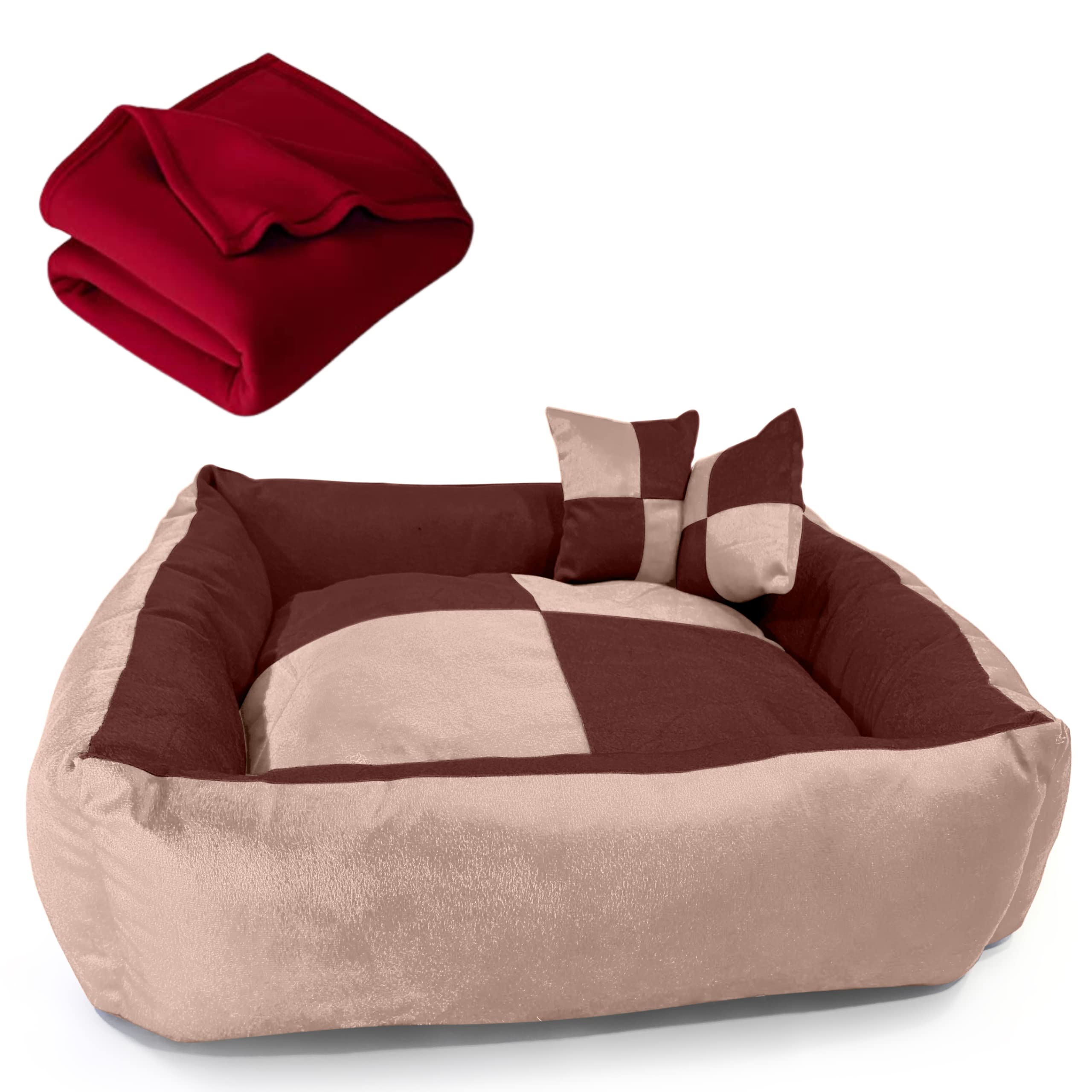DRILLY Washable softReversible Dog Bed with Blanket for Small | Medium | Large | Extra Large | XXL | 3XL | 4XL Size Dogs | Cats | Puppy | pet | Rabbit |Cushion Pillow (L) (B0BX6Y7QWW) Amazon Price History, Amazon Price Tracker